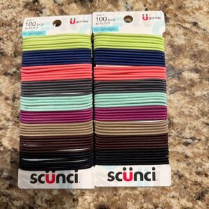 Scunci Hair Elastics Two 100 Piece Packs